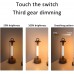 Επαναφορτιζόμενο Πορτατίφ LED Θερμό Φως Dimmable Αλουμινίου Μαύρο 955TL2508